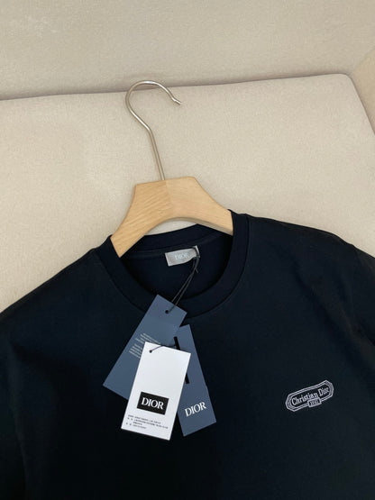 Dior CD Box T-Shirt "Black Cotton Jersey"