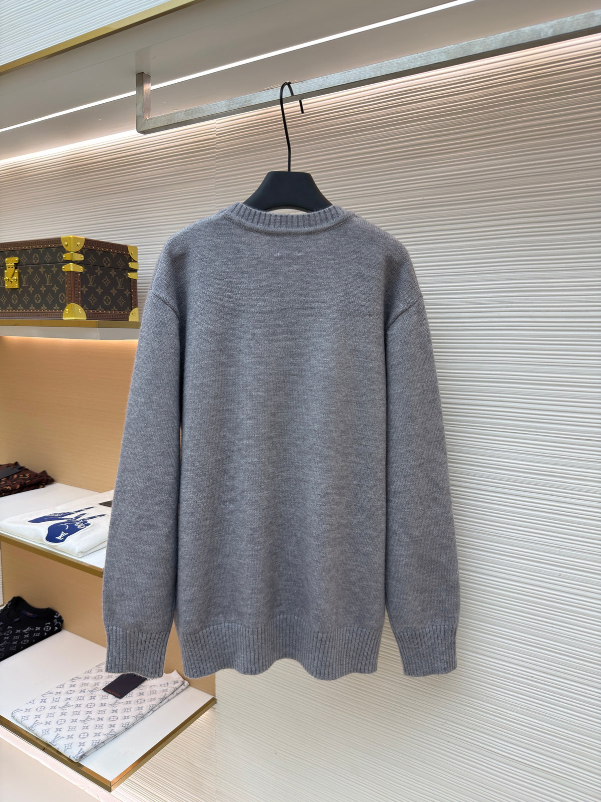 Dior Médaillon Sweater "Gray Wool-Alpaca Knit"