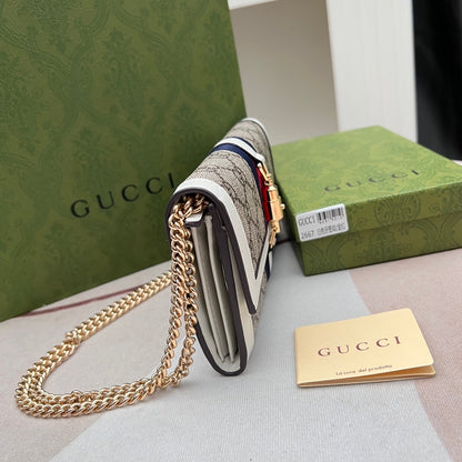 Gucci Jackie 1961 GG Continental Chain Wallet