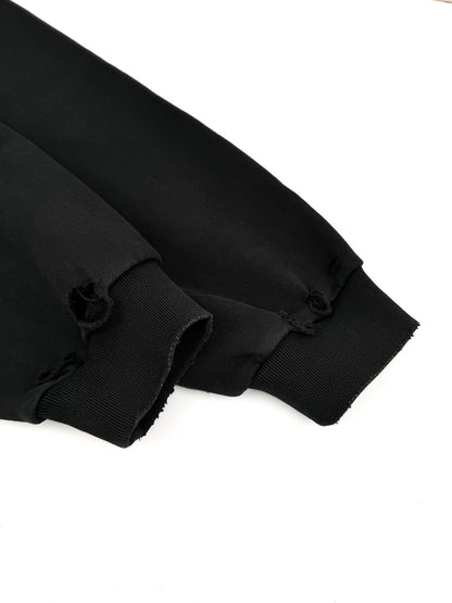 Balenciaga Tape Logo Zip-up Hoodie "Black"
