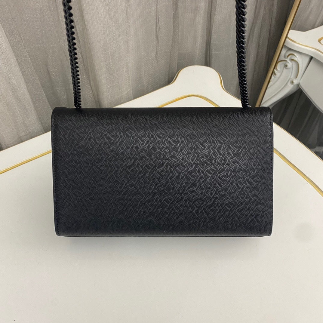 Saint Laurent Kate Medium in Grain De Poudre Embossed Leather