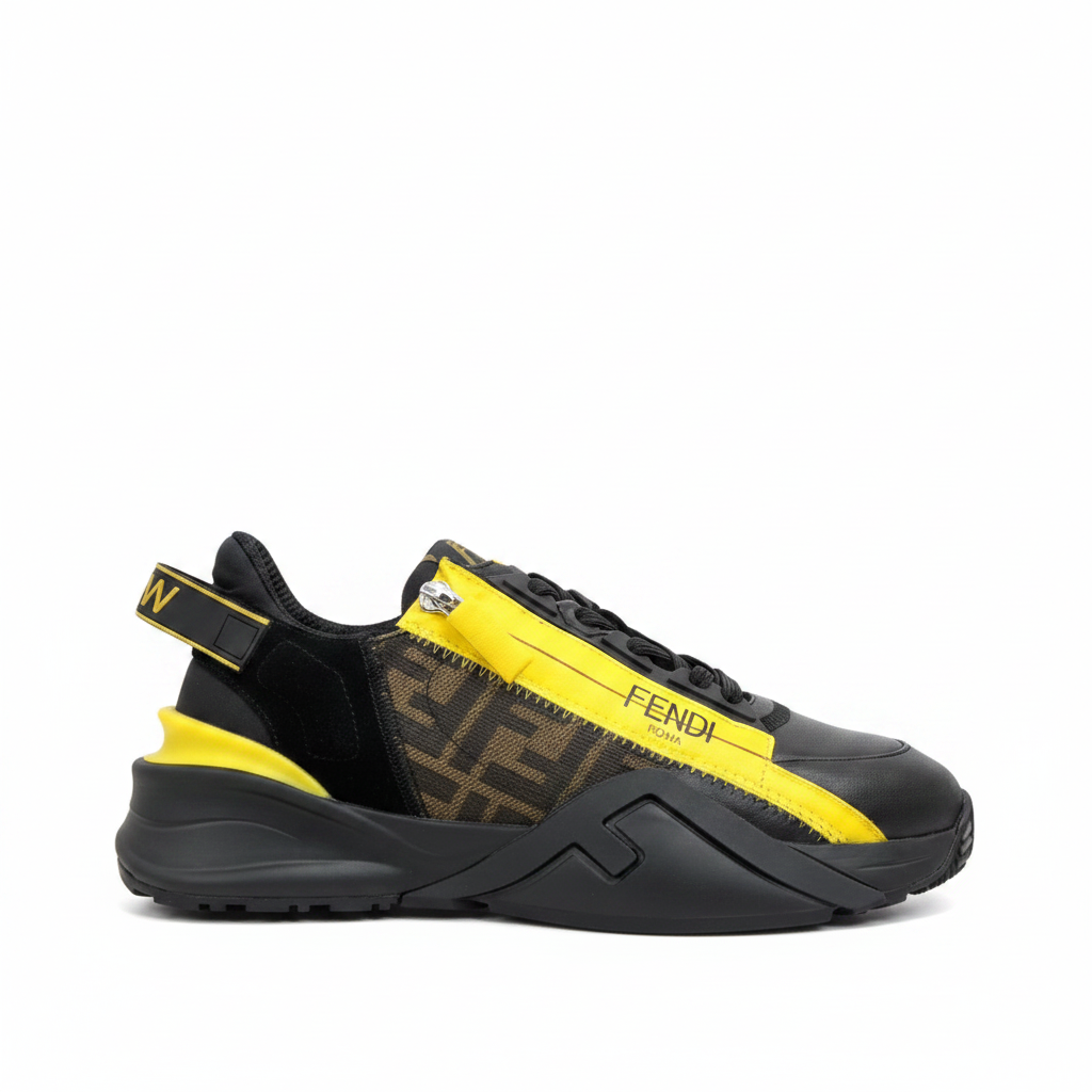 Fendi Flow "Black-Yellow Monogram"