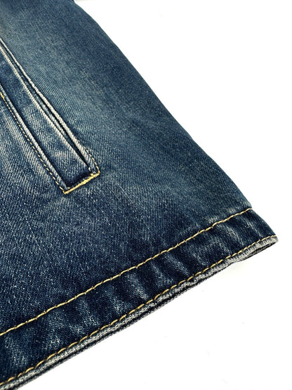Louis Vuitton Denim Jacket With Leather Signature Details