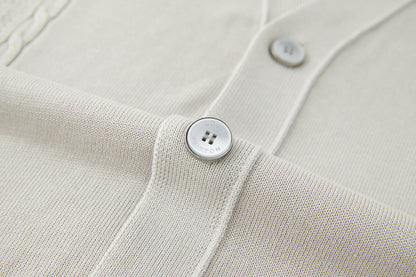 Louis Vuitton Pointelle Cotton-Silk Cardigan "Ivory"