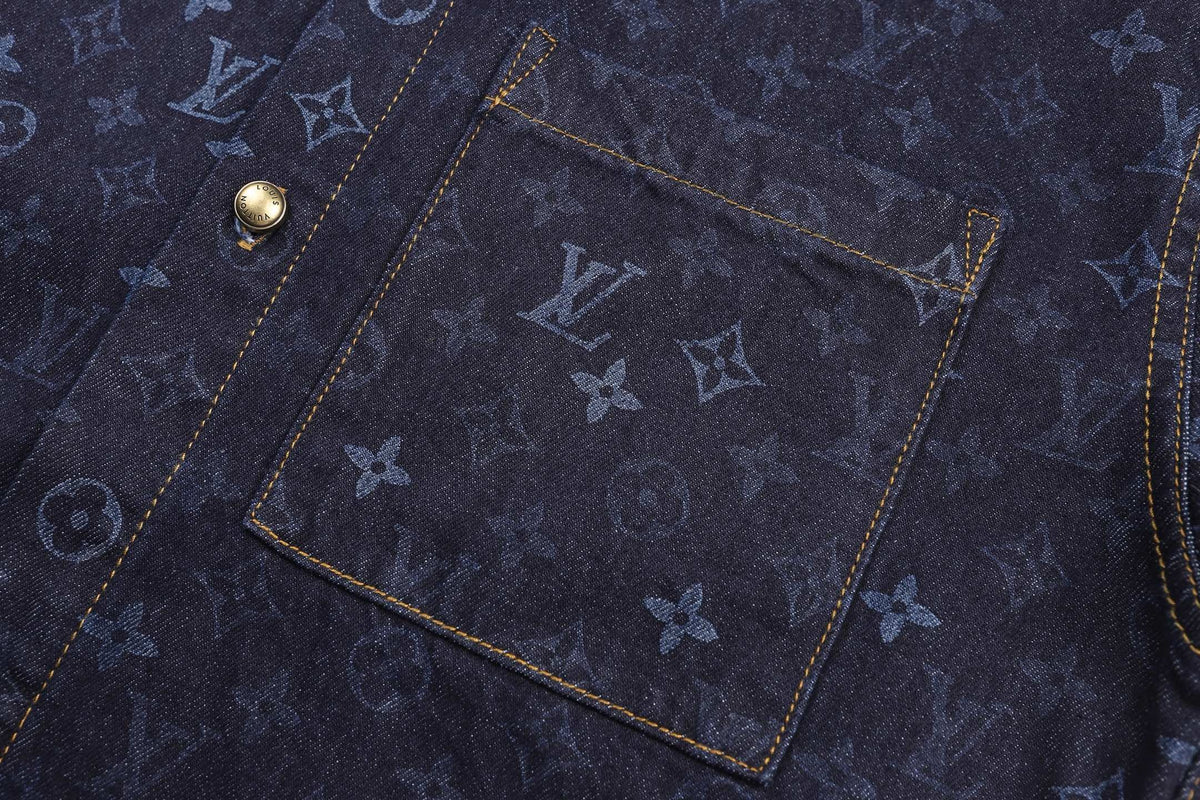 Louis Vuitton Monogram Denim Short-Sleeved Shirt