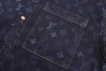 Louis Vuitton Monogram Denim Short-Sleeved Shirt