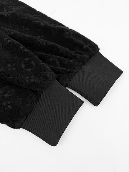 Louis Vuitton Monogram French Terry Zip-Through Hoodie "Black"