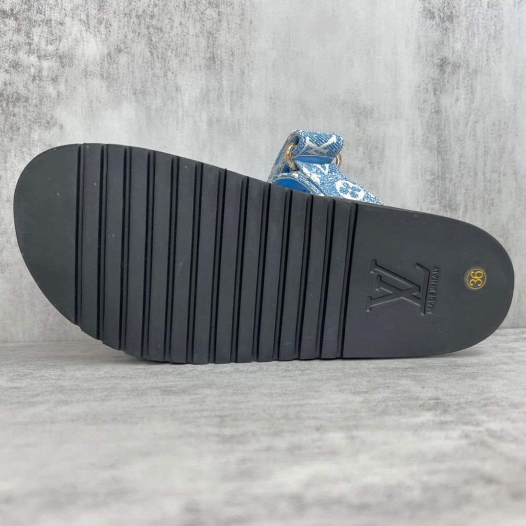 Louis Vuitton Sandals "Blue-Black"