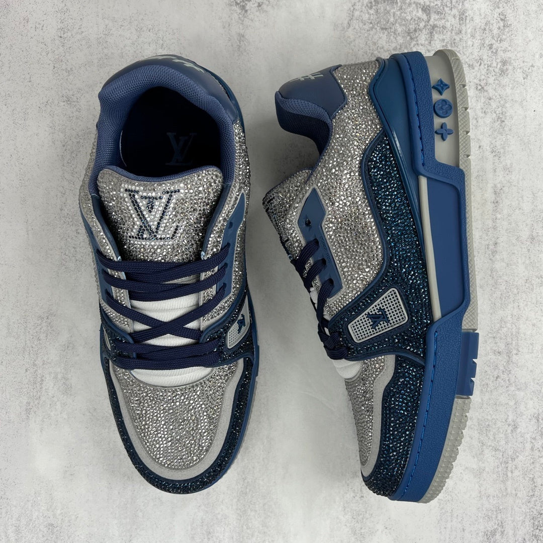Louis Vuitton Trainers "Marine-Grey" Crystals