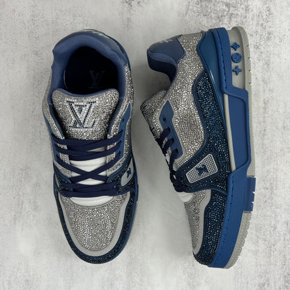 Louis Vuitton Trainers "Marine-Grey" Crystals