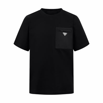 Prada Re-Nylon and Jersey T-Shirt "Black"