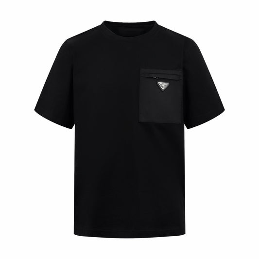 Prada Re-Nylon and Jersey T-Shirt "Black"
