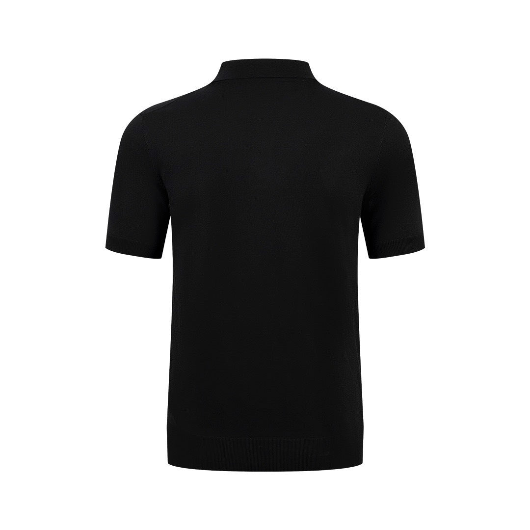 Gucci Fine Wool Polo T-Shirt "Black"