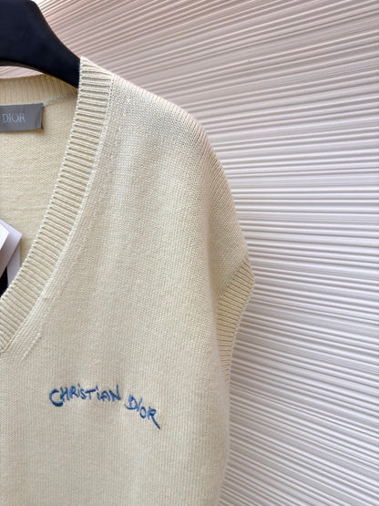 Dior Christian Dior Tag Sweater Vest "Beige"