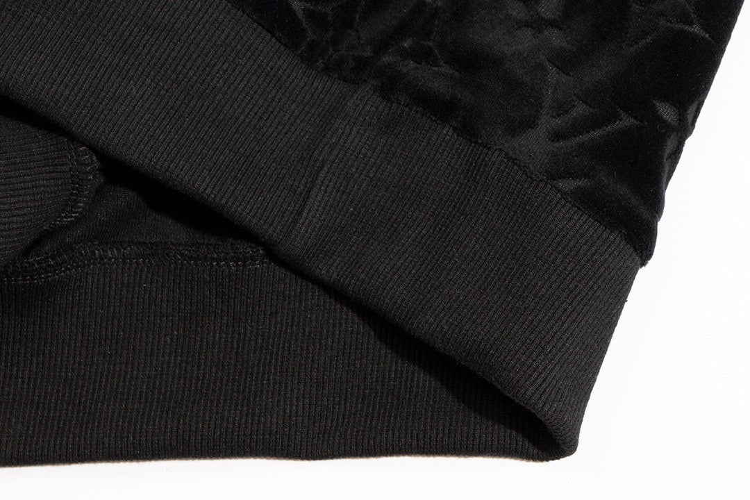 Louis Vuitton Velour Jacquard Hoodie "Black"