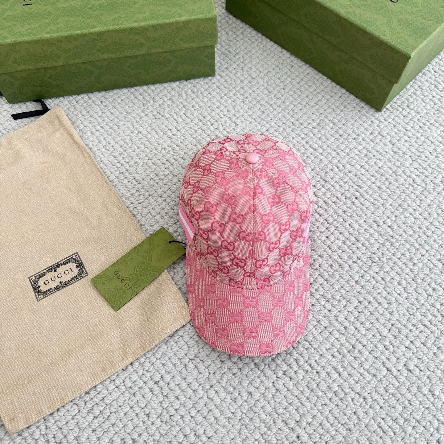 Gucci GG Baseball Hat "Pink"