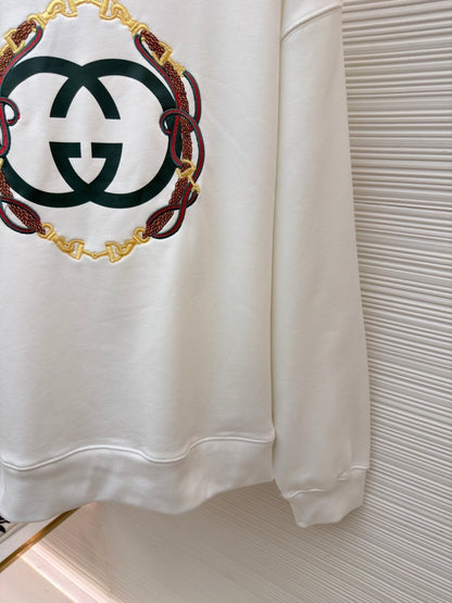 Gucci Cotton Jersey Sweatshirt with Print "White"