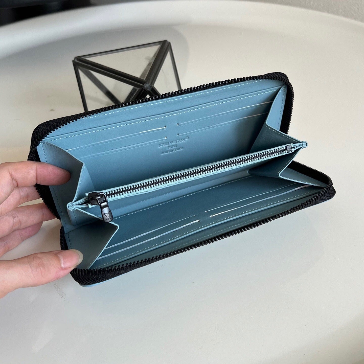 Louis Vuitton Zippy Wallet "Shadow Leather"