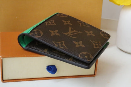 Louis Vuitton Multiple Wallet "Monogram Macassar Canvas"