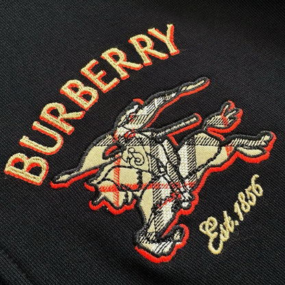 Burberry Knight Check Cotton Half-zip Sweatshirt "Black"