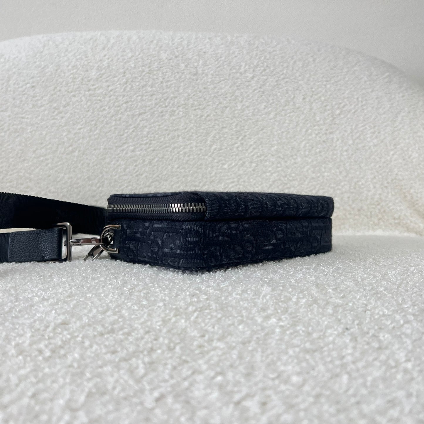 Dior Oblique Jacquard Zipped Pouch with Strap
