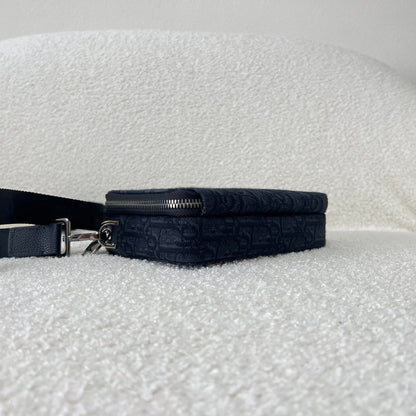 Dior Oblique Jacquard Zipped Pouch with Strap