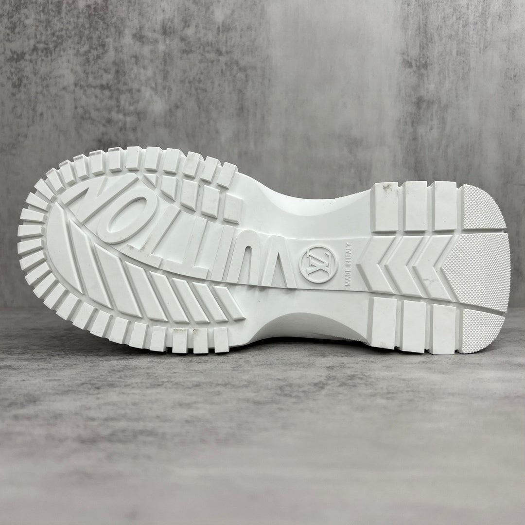 Louis Vuitton Ruby Flat Ranger Boots "White"