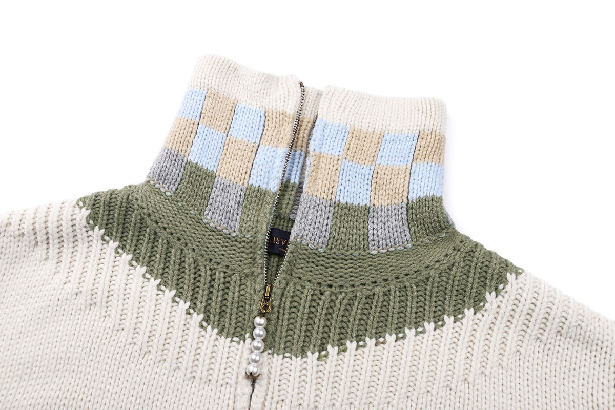 Louis Vuitton Zipped Intarsia Track Top "Milky White"