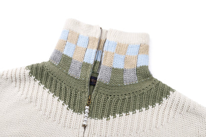 Louis Vuitton Zipped Intarsia Track Top "Milky White"