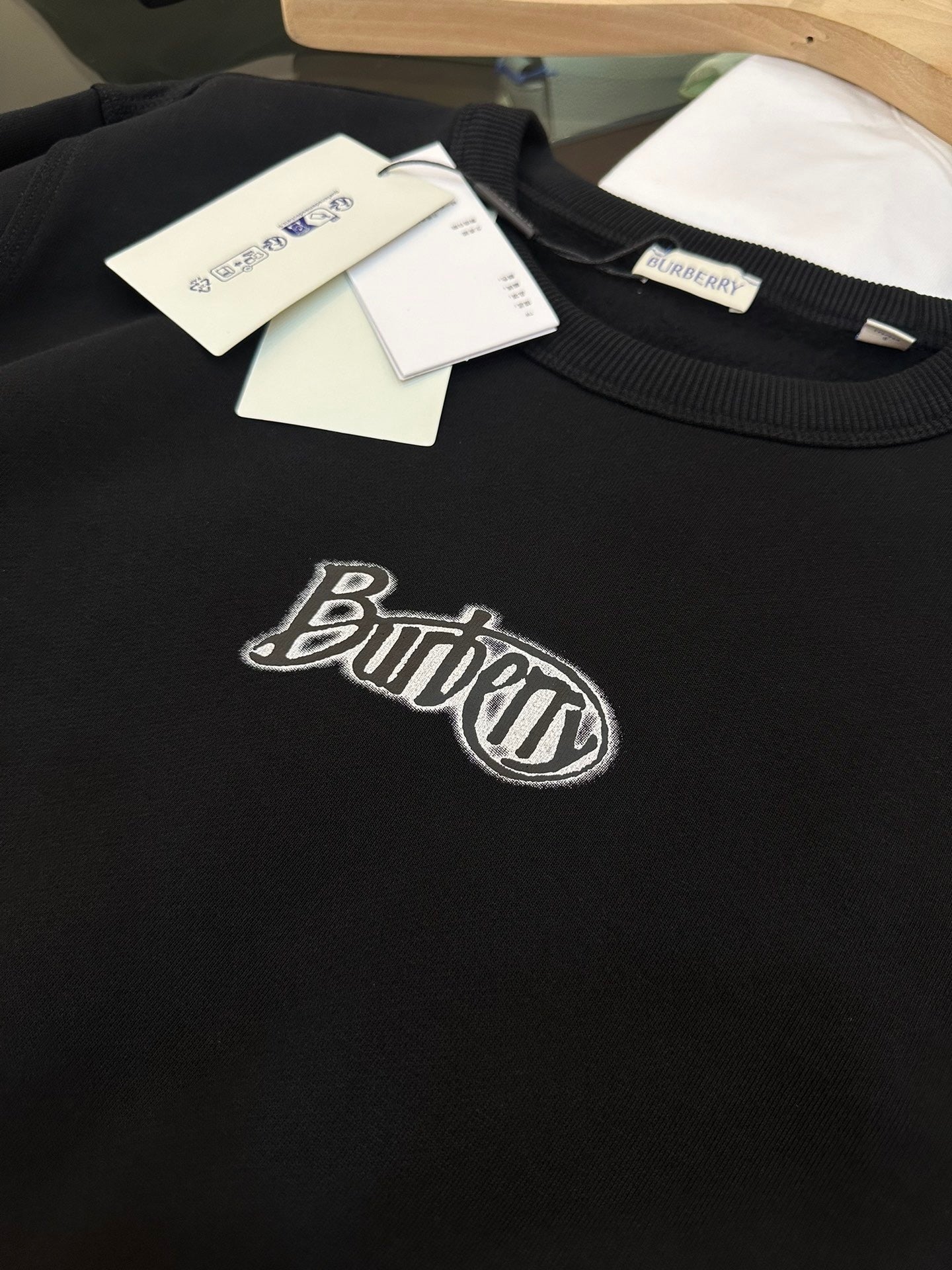Burberry Logo Cotton Blend Sweatshirt "Black"