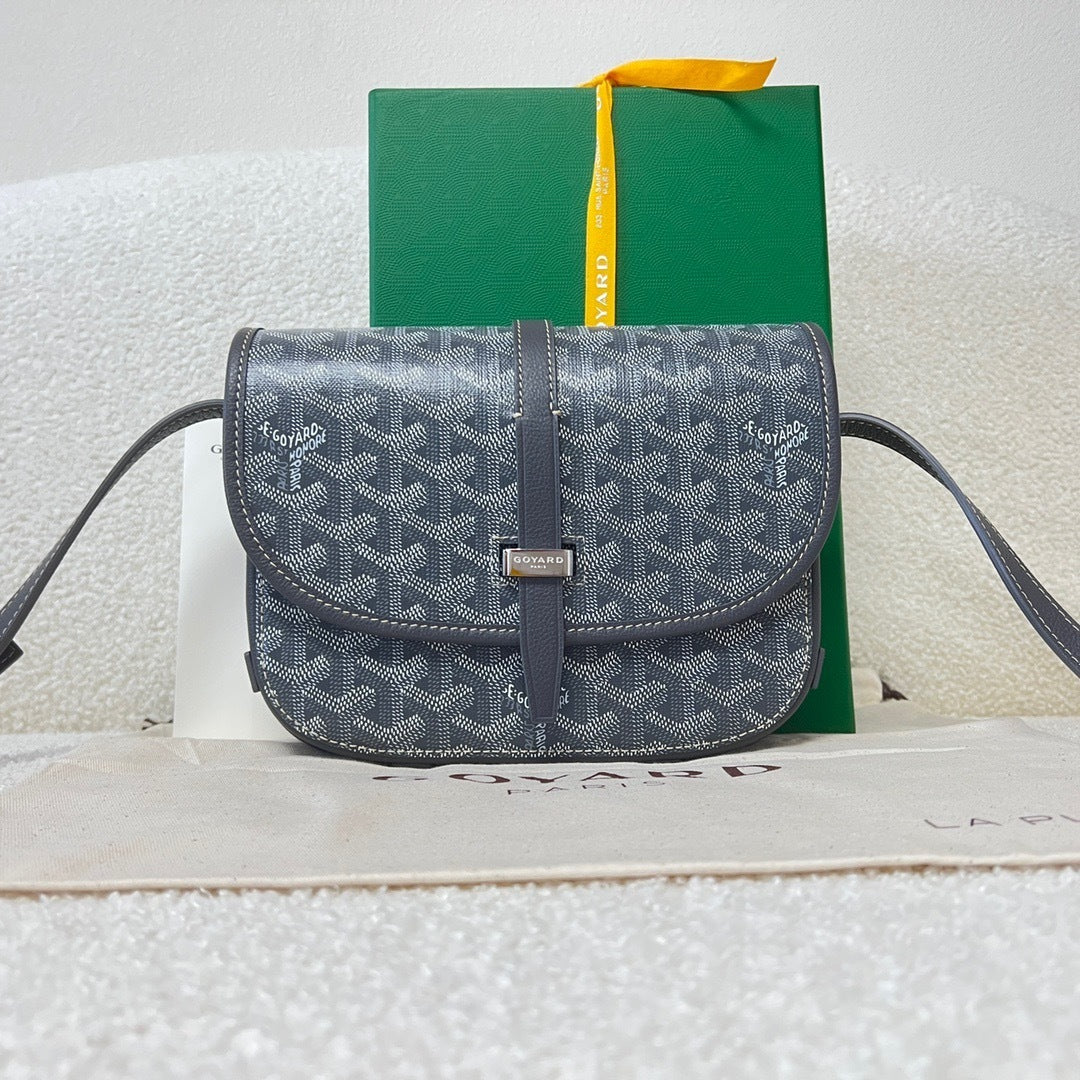 Goyard Belvedere PM Leather Handbag