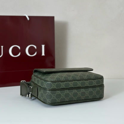 Gucci GG Monogram Small Crossbody Bag "Forest Green GG Fabric"