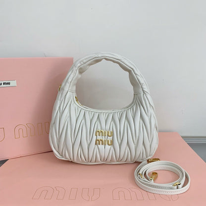Miu Miu Wander Matelassé Nappa Leather Hobo Bag