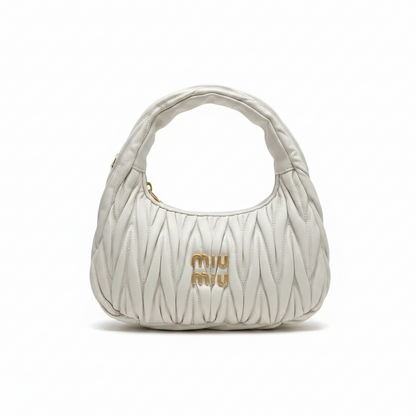 Miu Miu Wander Matelassé Nappa Leather Hobo Bag