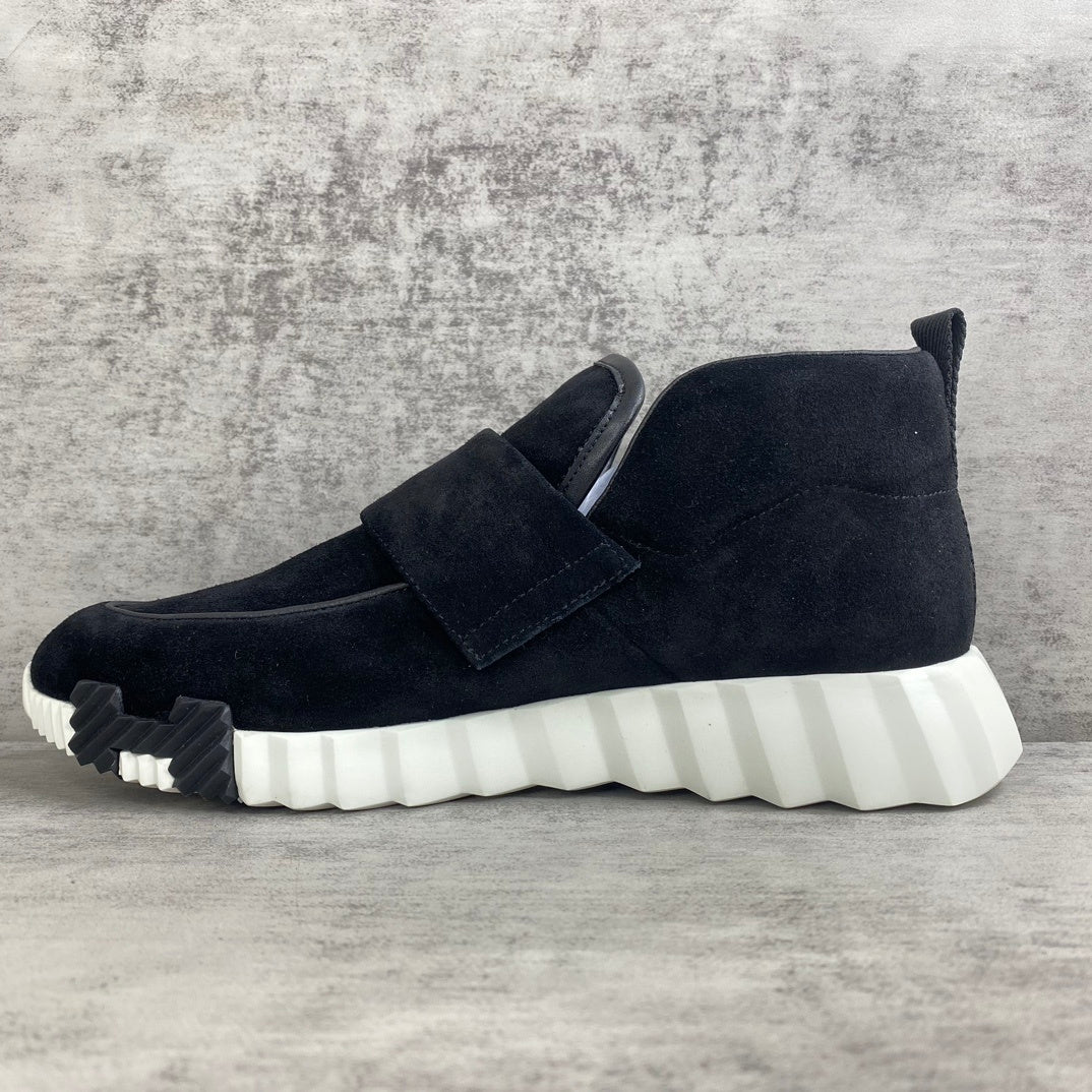 Hermes H "Black-White Suede"