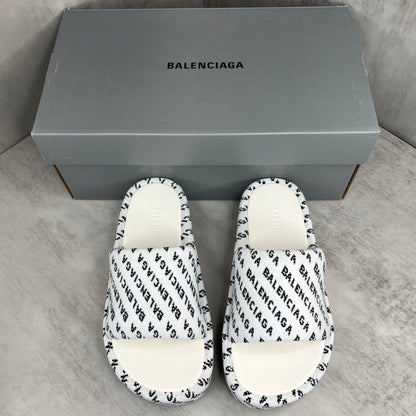 Balenciaga Slides "White-Black"