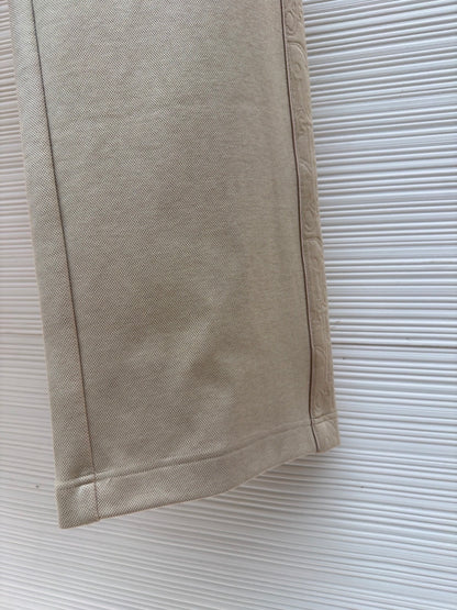 Dior Oblique Track Pants "Beige Cotton-Blend Jersey"