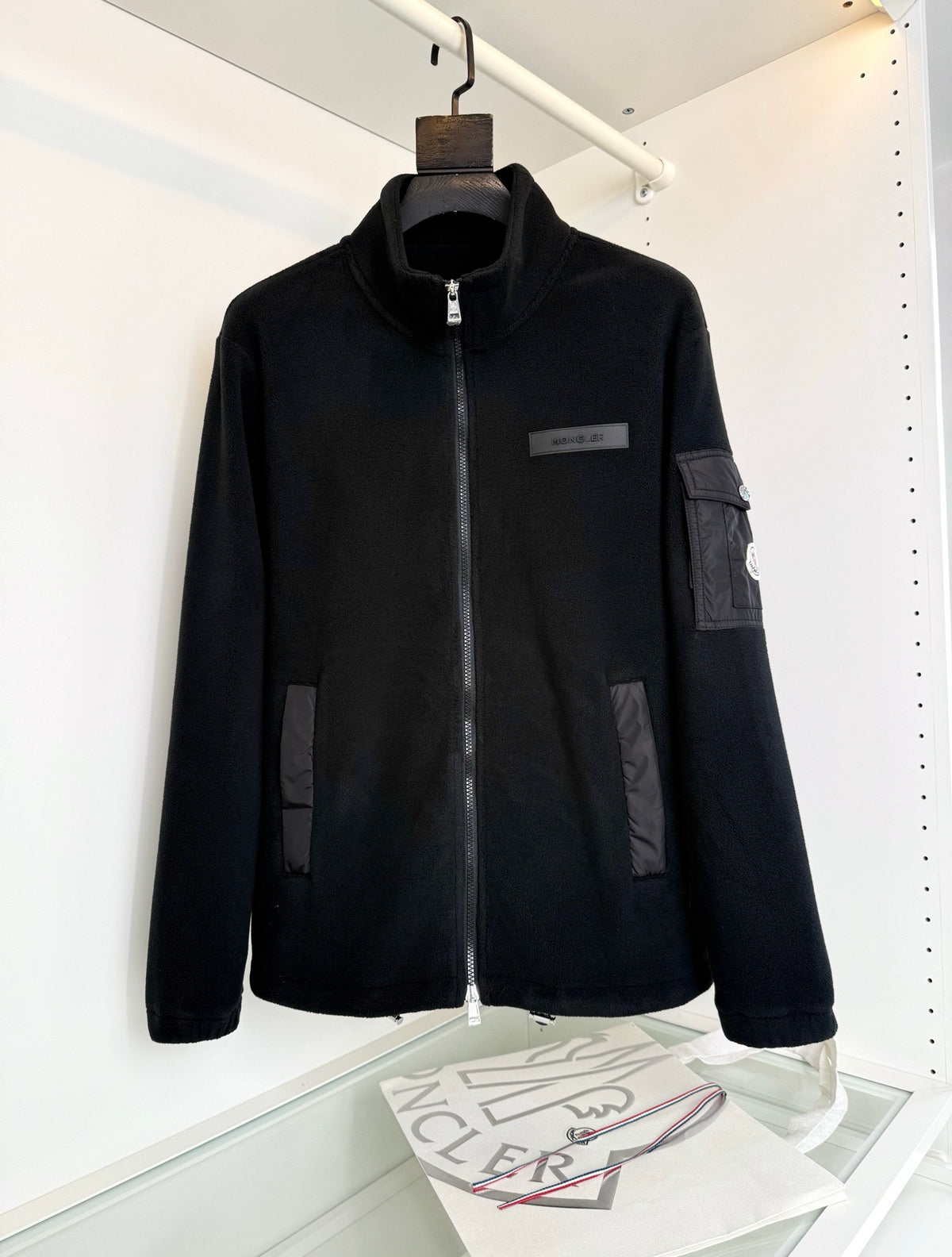 Moncler Fleece Zip Jacket "Black"