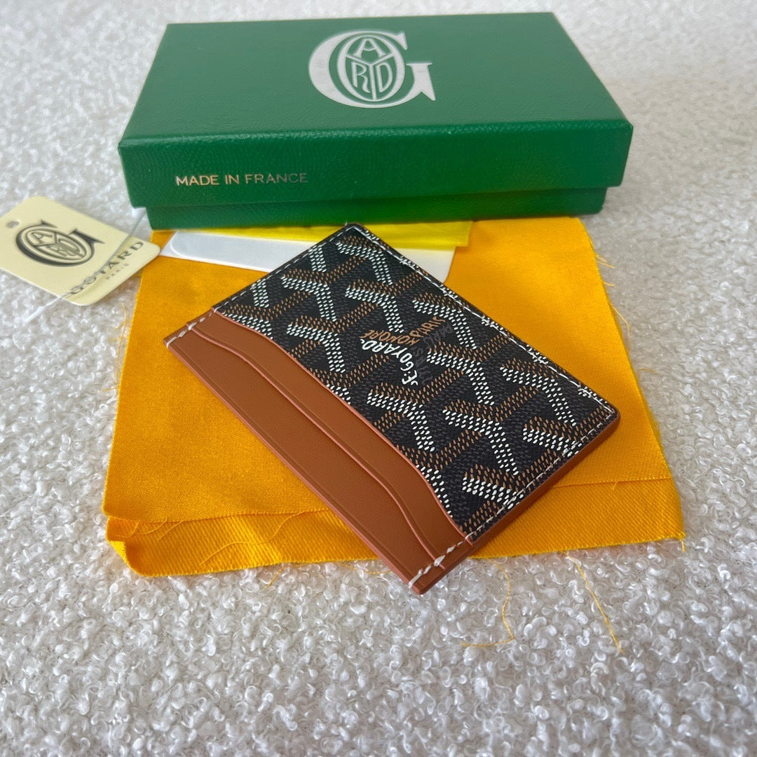 Goyard Saint-Sulpice Card Wallet “Black-Tan”