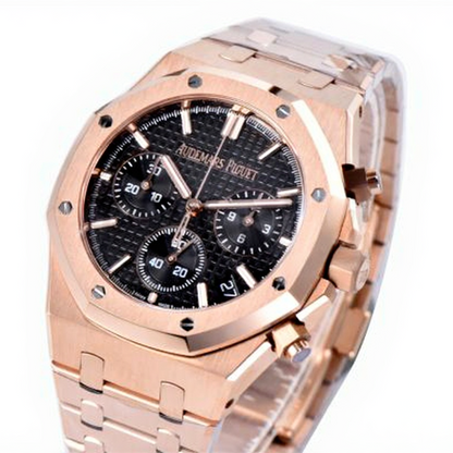 Audemars Piguet Royal Oak Chrono 41mm Rose Gold Black Dial