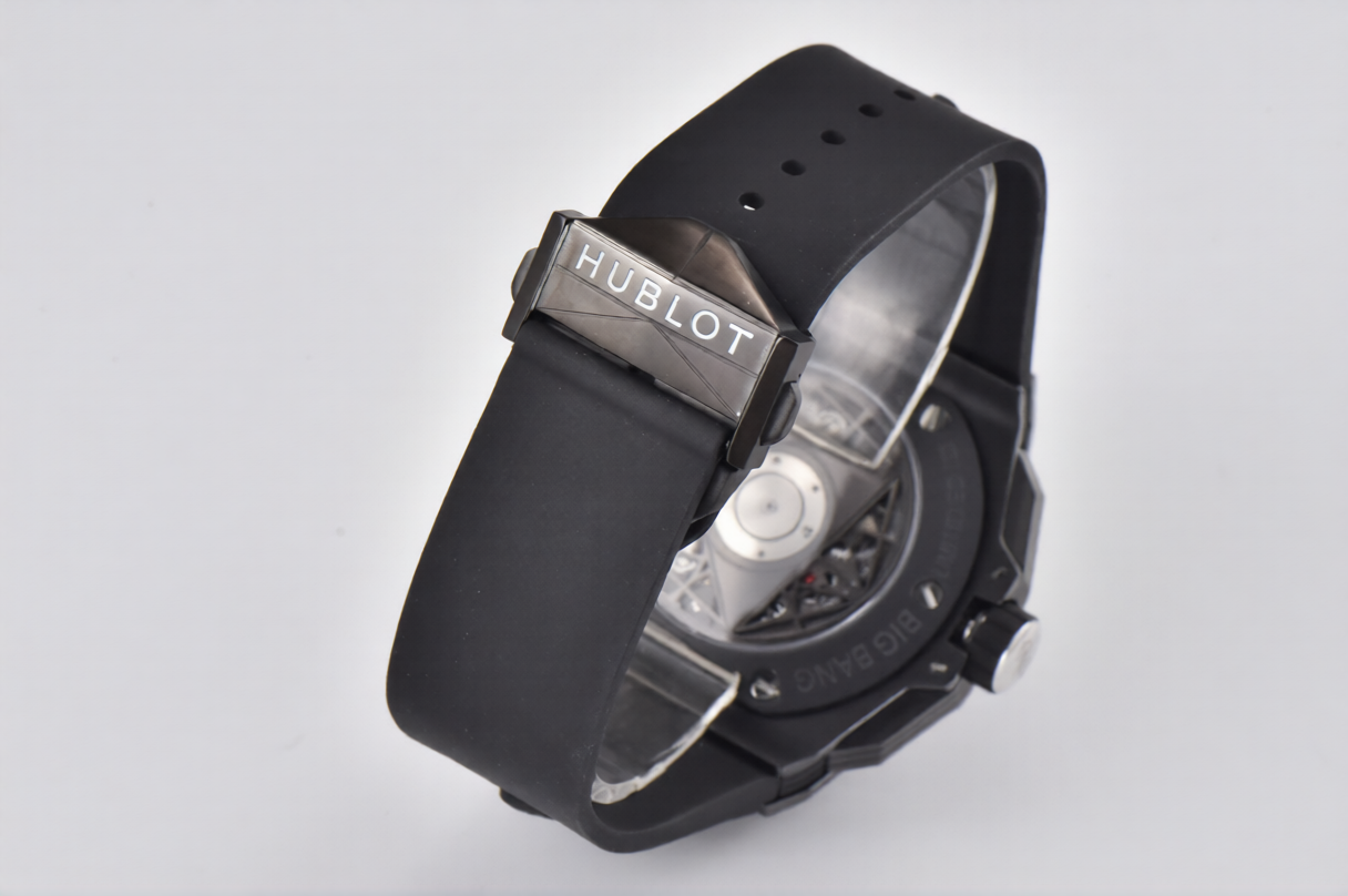 Hublot Big Bang Sang Bleu II 45mm Black Rubber Strap Black Dial