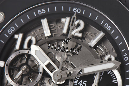 Hublot Big Bang Unico 44mm Black Rubber Strap Skeleton Dial