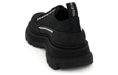 Alexander McQueen Tread Slick Low "Black-White Graffiti Logo"