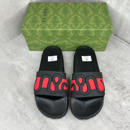 Gucci Snake Slides "Black-Red"