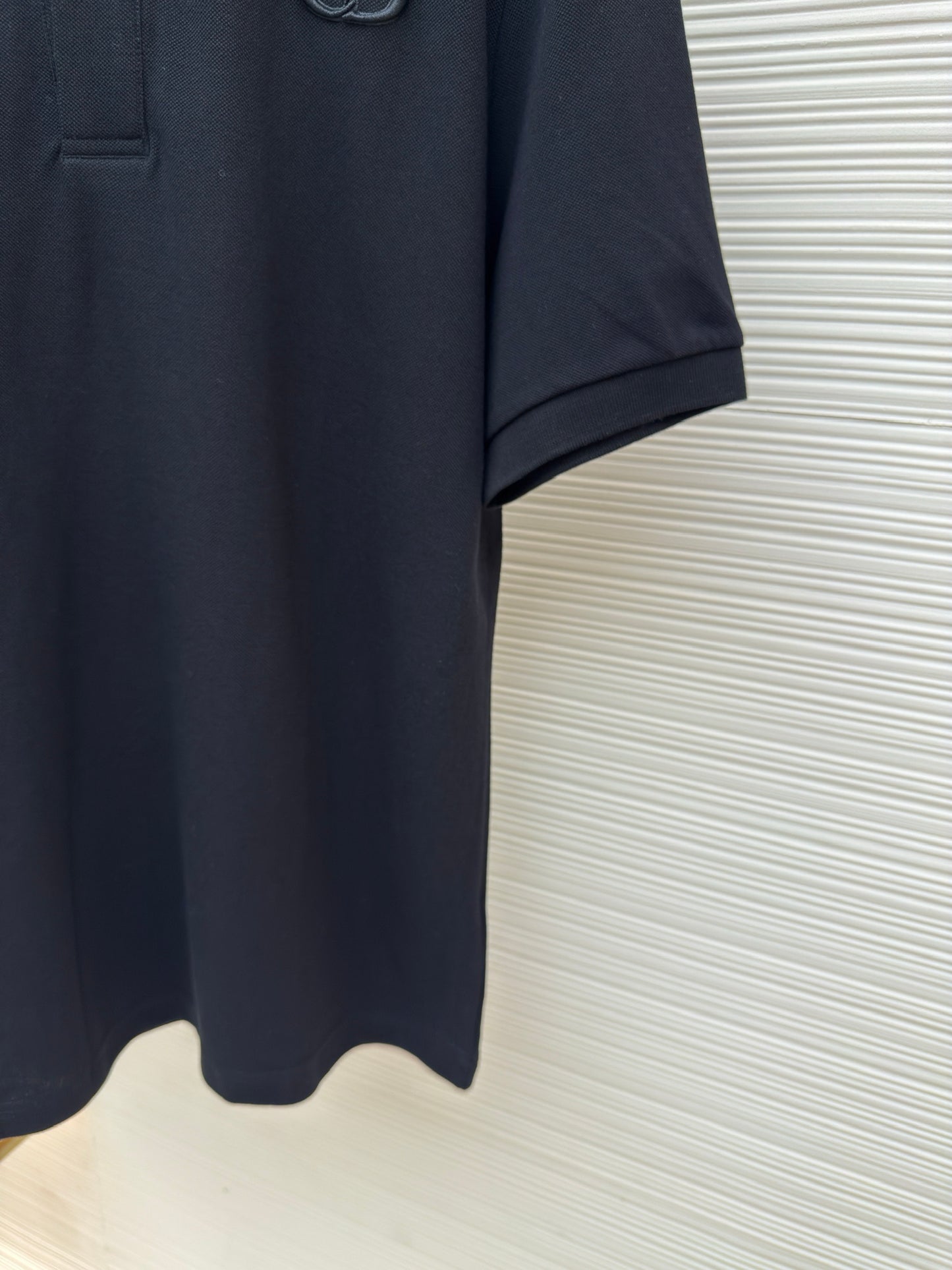 Dior CD Icon Polo Shirt "Black Cotton Piqué"