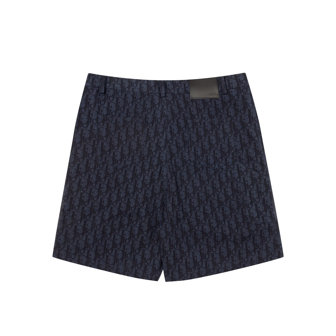 Dior Oblique Denim Shorts "Navy Blue"