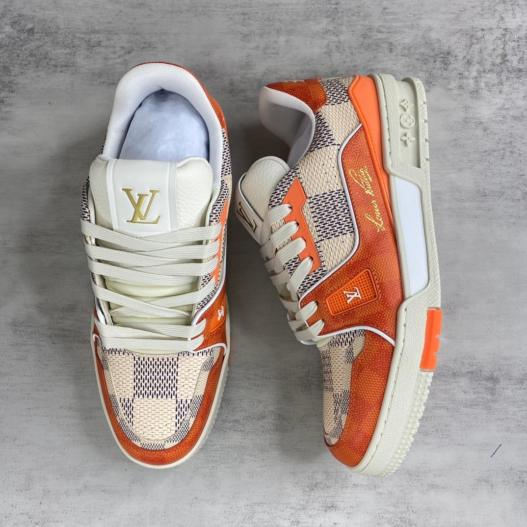 Louis Vuitton Trainers "White-Orange"