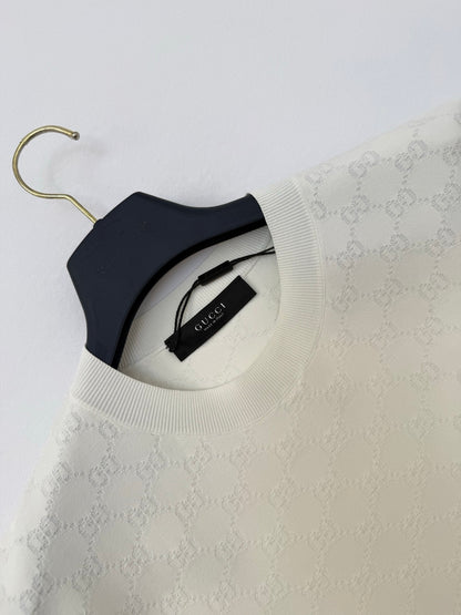 Gucci Technical GG Jacquard Fabric T-shirt "Ivory"