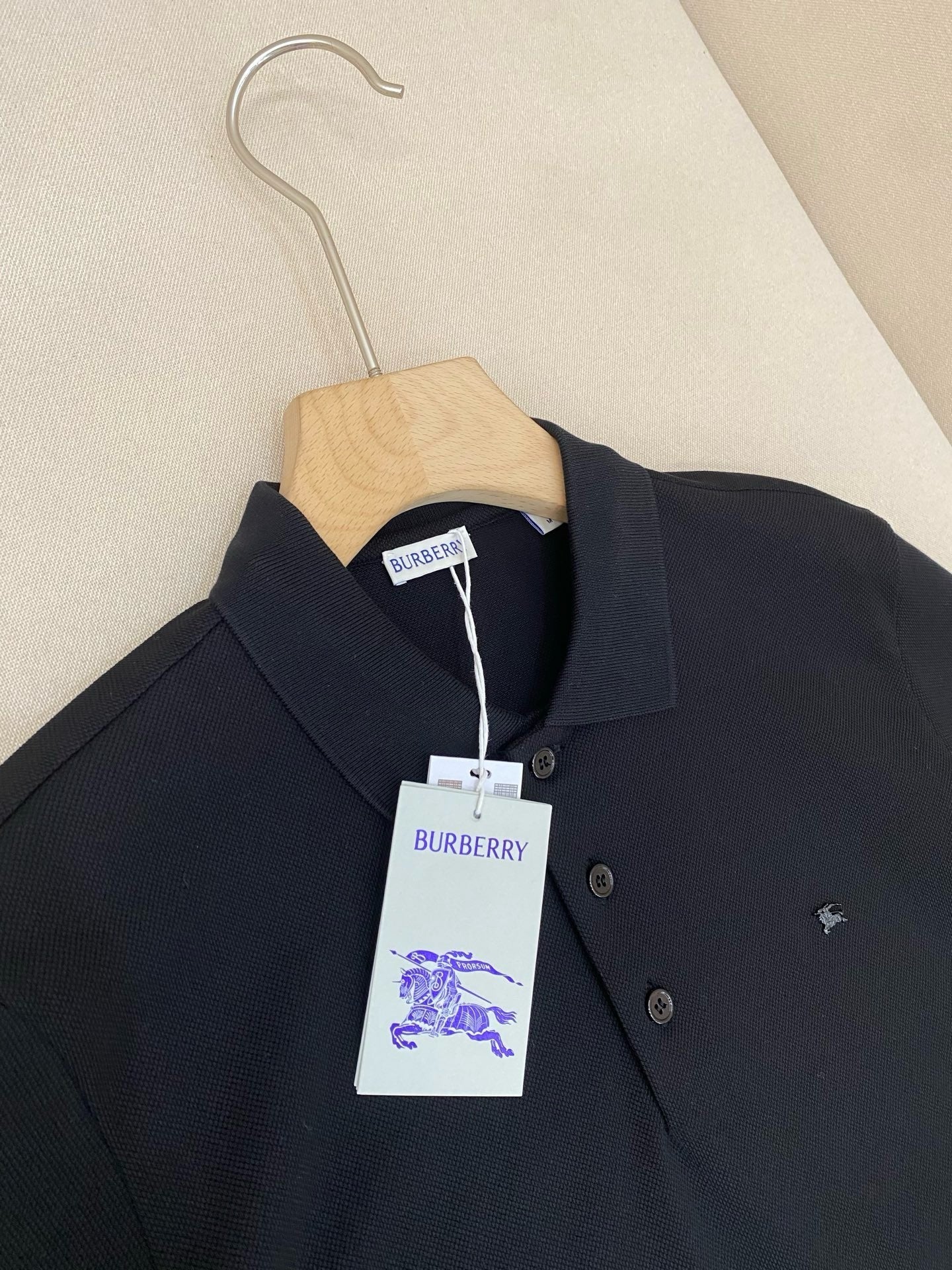 Burberry Metal EKD Cotton Polo T-Shirt "Black"