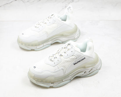 Balenciaga Triple S "White-Silver Sole"